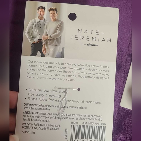 Nate + Jeremiah Small Animal Pumice Chew, Set of 2 - Picture 3 of 3